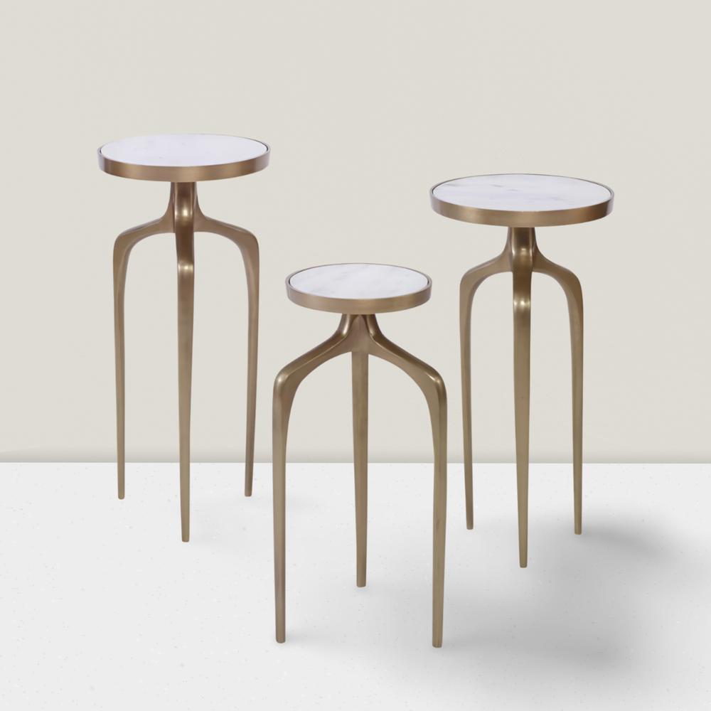 
                      
                        Anya Side Table White Color Set of 3 | Small Round accent table
                      
                    