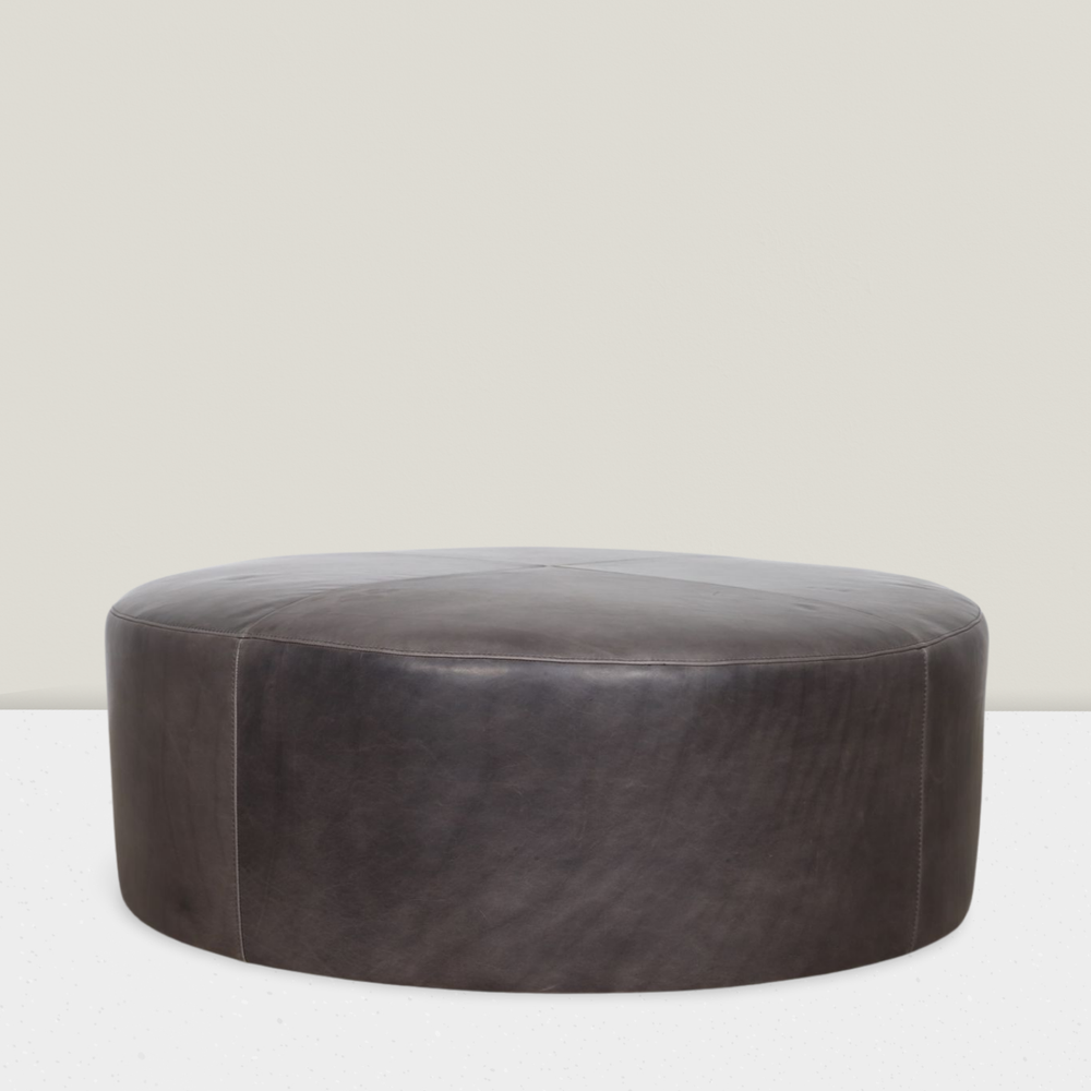 Drum Style Ottoman - Leather or Hair-on-Hide