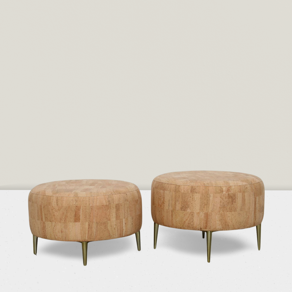 Tiny But Mighty Round Ottoman Pair