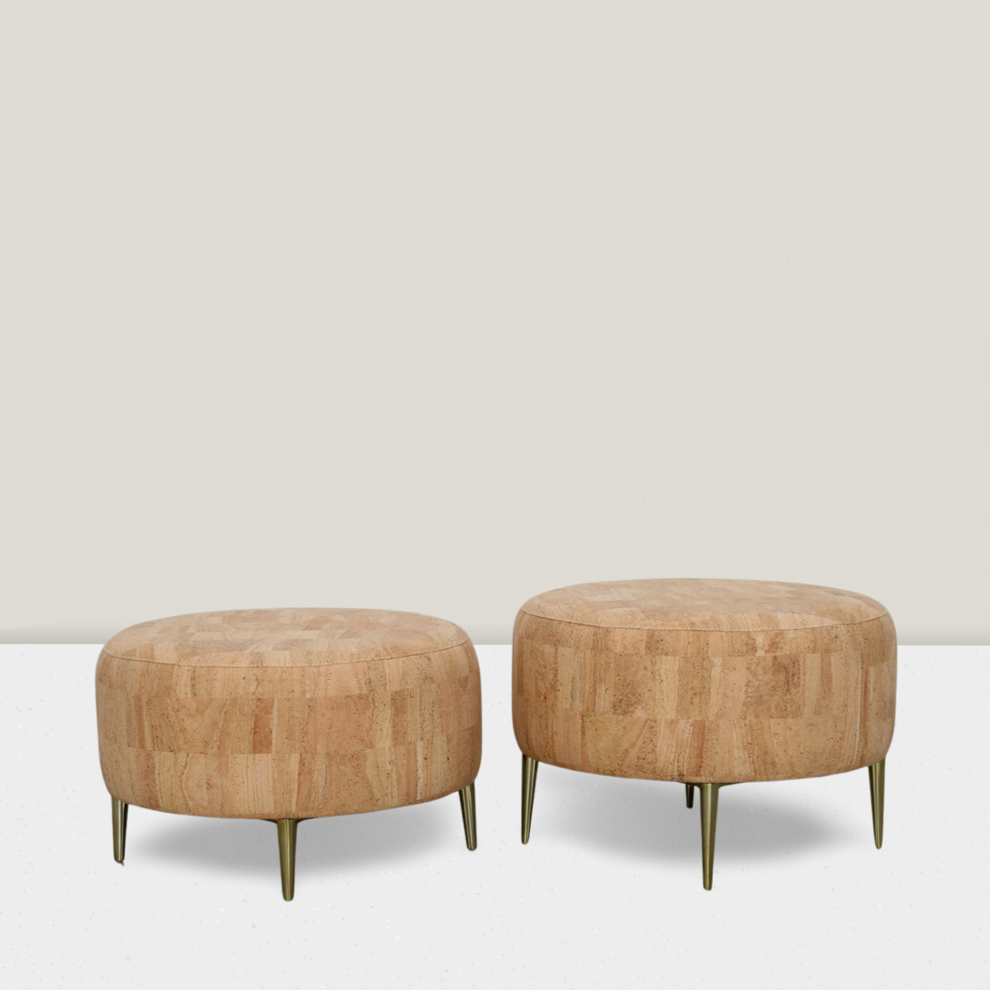 Tiny But Mighty Round Ottoman Pair