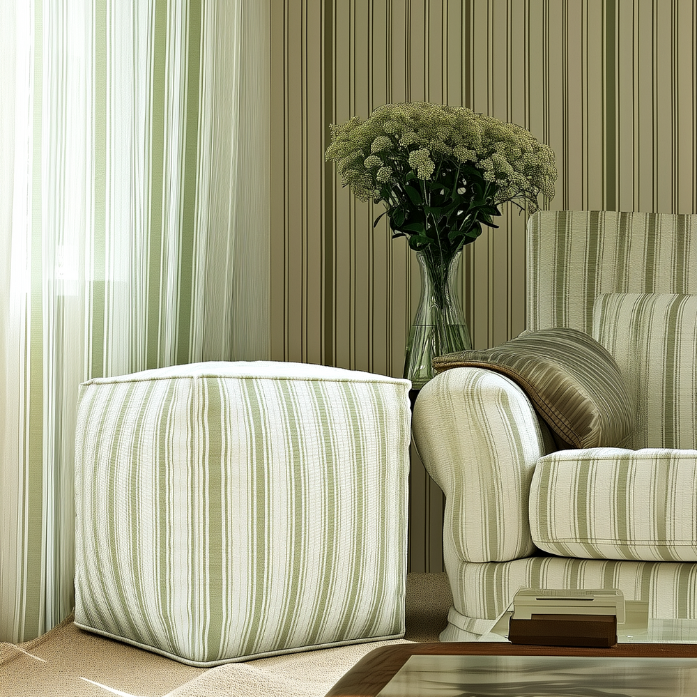 
                      
                        Baldwin Celery Stripe Ottoman
                      
                    