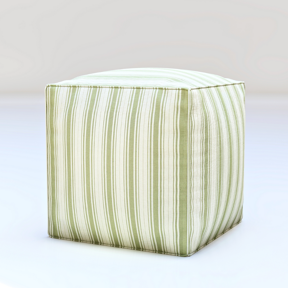 Baldwin Celery Stripe Ottoman